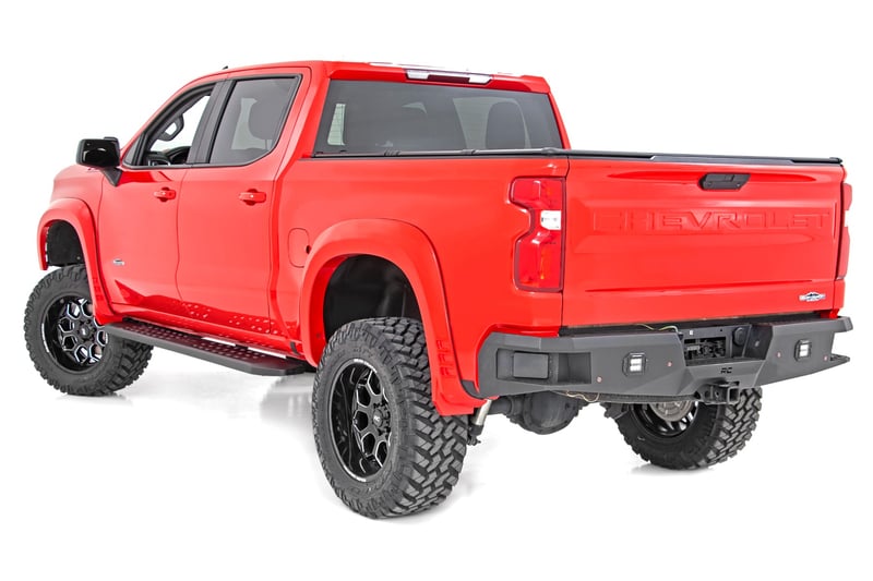 RPT2 Running Boards Crew Cab Black Chevy GMC 1500 2500HD 3500HD 19 25 Classic Rough Country
