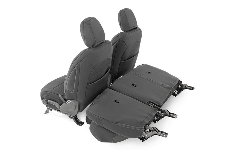 2018 2024 Jeep Wrangler JL Unlimited Seat Covers Front and Rear w Armrest