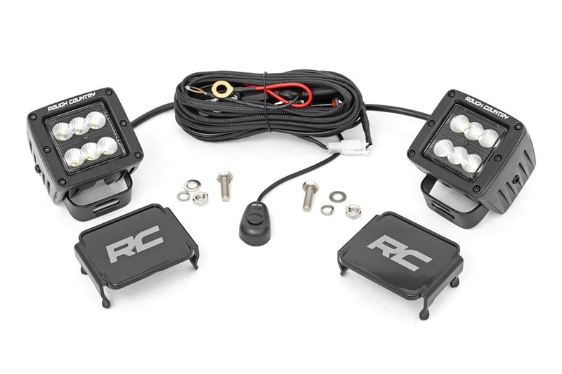 2 inch Black Series LED Light Pods Pair Flood