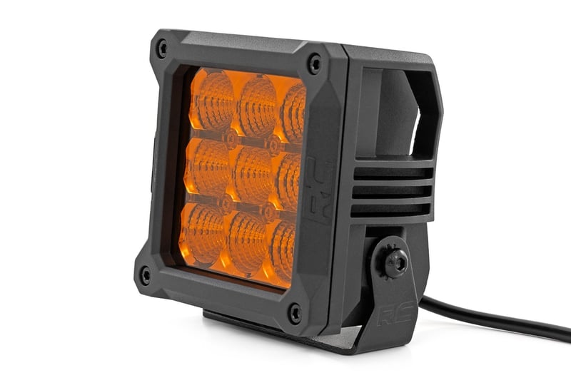 【年中無休】 Pods Light Amber LED Series Chrome Inch 4 | Amber | Square スポーツトイ・アクショントイ