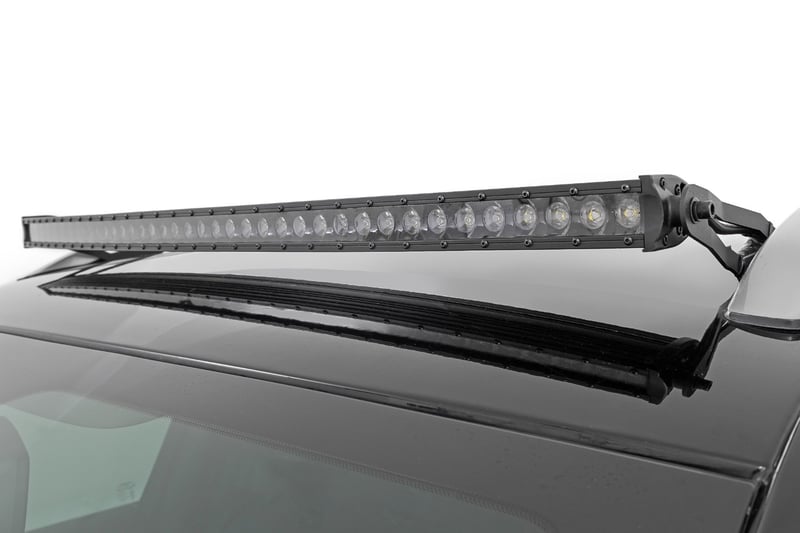 LED Light Kit Roof Mount 40 Black Single Row Jeep Cherokee KL 14 23 Rough Country