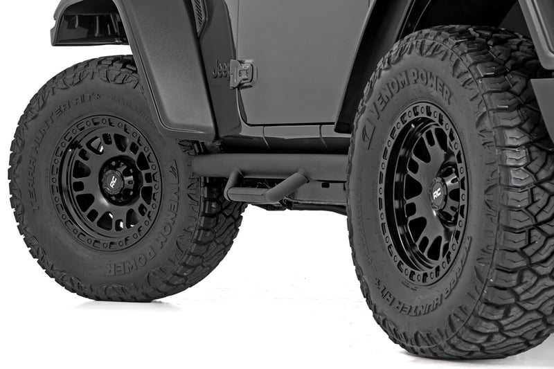 Rough Country 82 Series Wheel | One-Piece | Semi Gloss Black | 18x9 | 6x5.5  | -12mm | Rough Country