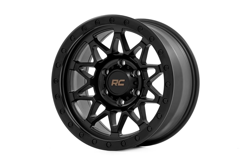 Rough Country 78 Series Wheel | Simulated Beadlock | Black