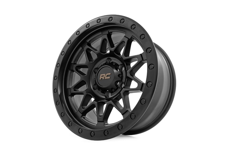 Rough Country 78 Series Wheel | Simulated Beadlock | Black