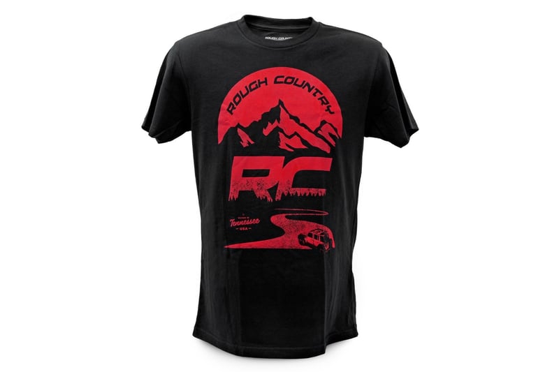 Rough Country T-Shirt | RC Mountains | Black | Rough Country