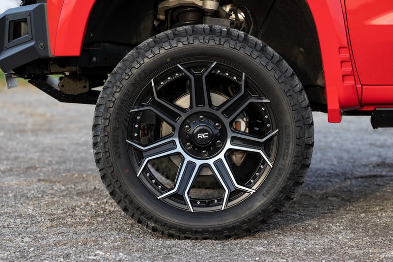 Rough Country 89 Series Wheel | One-Piece | Black Machined Gun Metal |  20x10 | 6x135 | -19mm | Rough Country