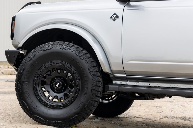 Rough Country 82 Series Wheel | One-Piece | Semi Gloss Black | 17x9 | 6x5.5  | -12mm | Rough Country