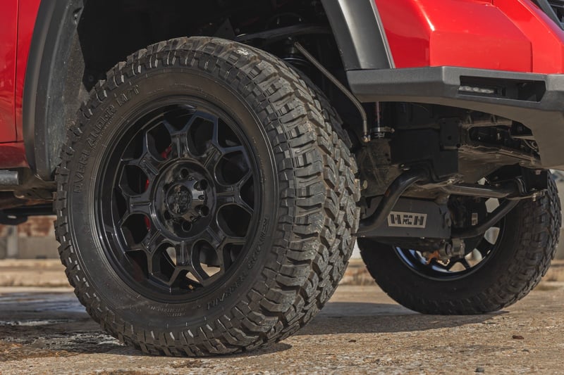Rough Country 77 Series Wheel | One-Piece | Semi Gloss Black | 20x9 | 6x5.5  | 0mm