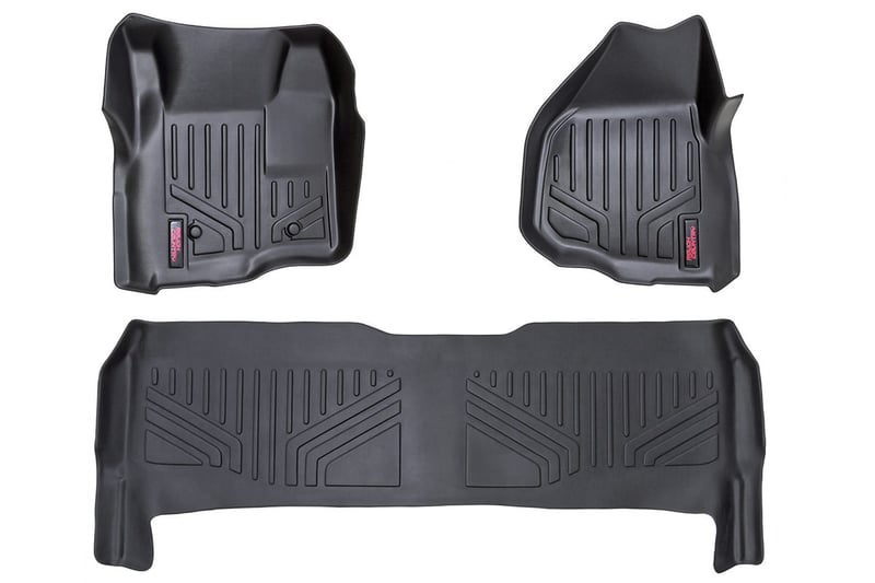 Floor Mats FR RR Depressed Pedal Ford F 250 F 350 Super Duty 11 16 Rough Country