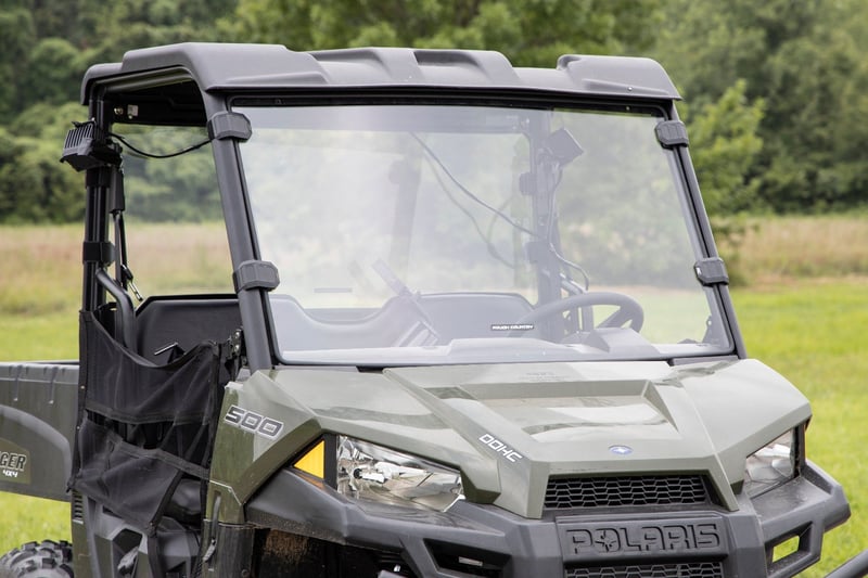 Full Windshield Scratch Resistant Mid Size Polaris Ranger 500 Ranger 800 Mid Size Rough Country
