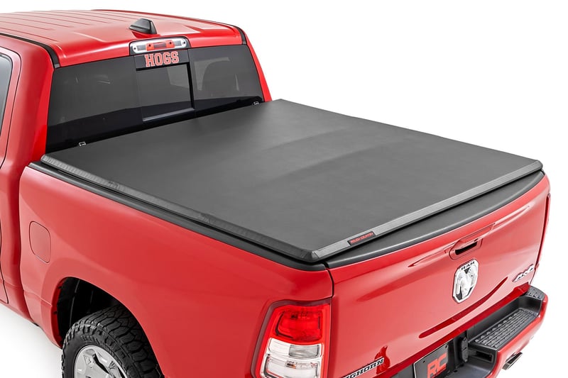 Soft Tri Fold Bed Cover Ram 1500 19 25 1500 TRX 21 25 Rough Country