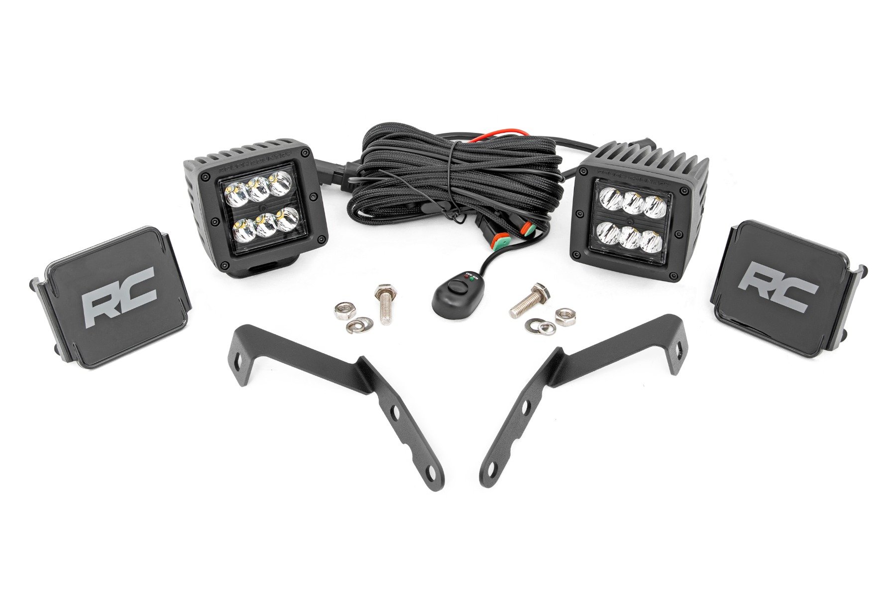 LED Light | Ditch Mount | 2andquot; Black Pair | Spot | Chevy 1500 (2007-2013)