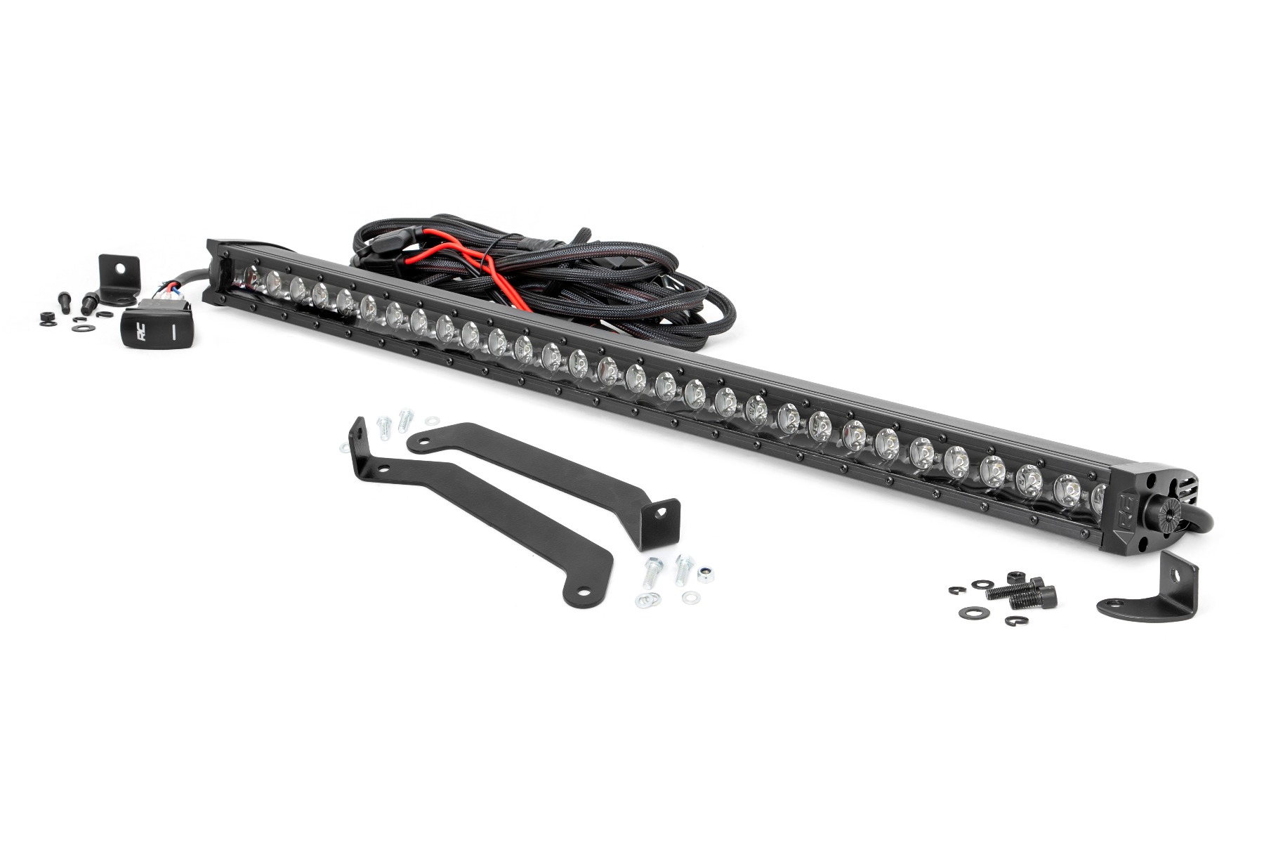 LED Light Kit | Bumper Mount | 30" Black Single Row | White DRL | Subaru Forester (14-18)