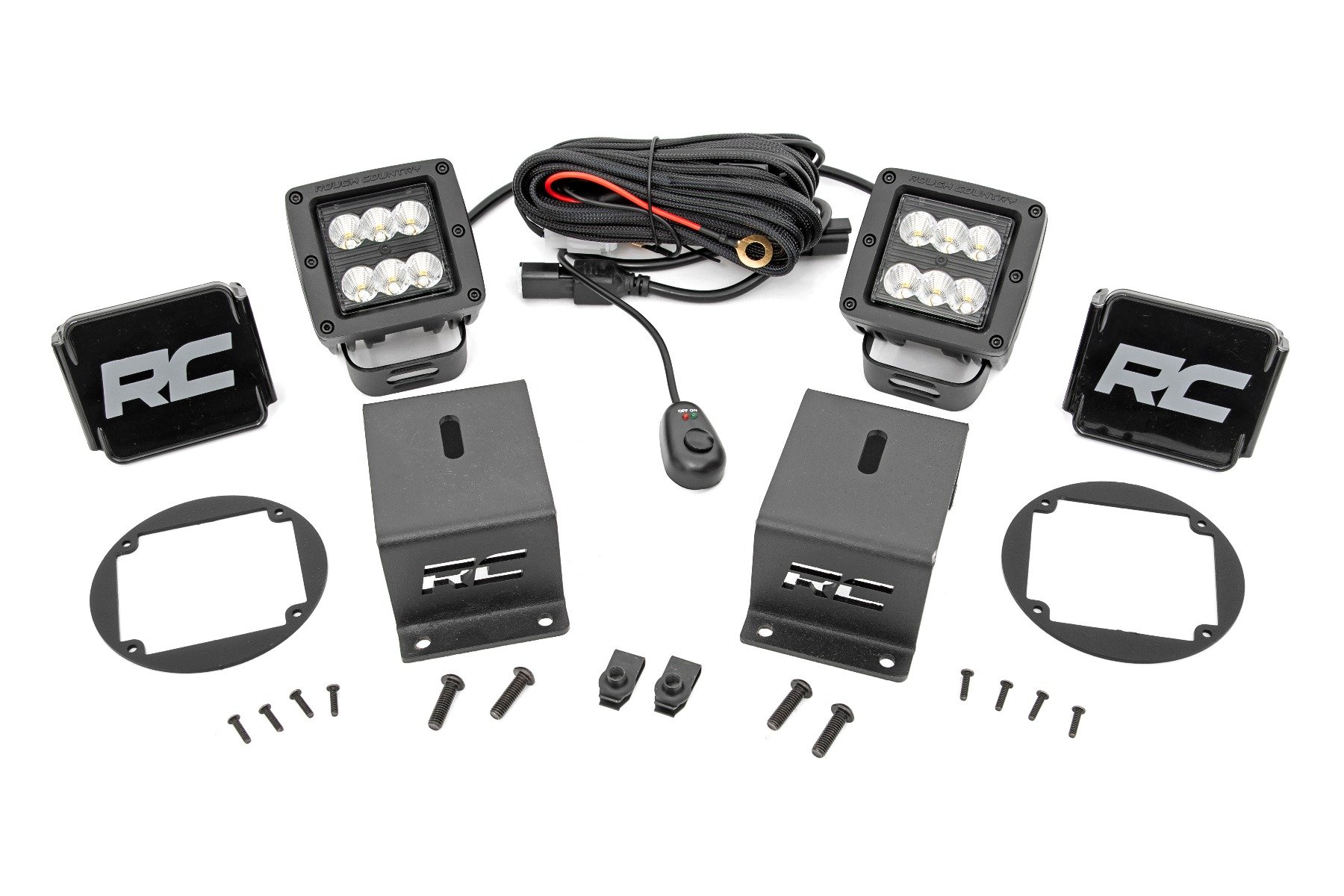LED Light Kit | Fog Mount | 2" Black Pair | Flood | Subaru Forester (14-18)