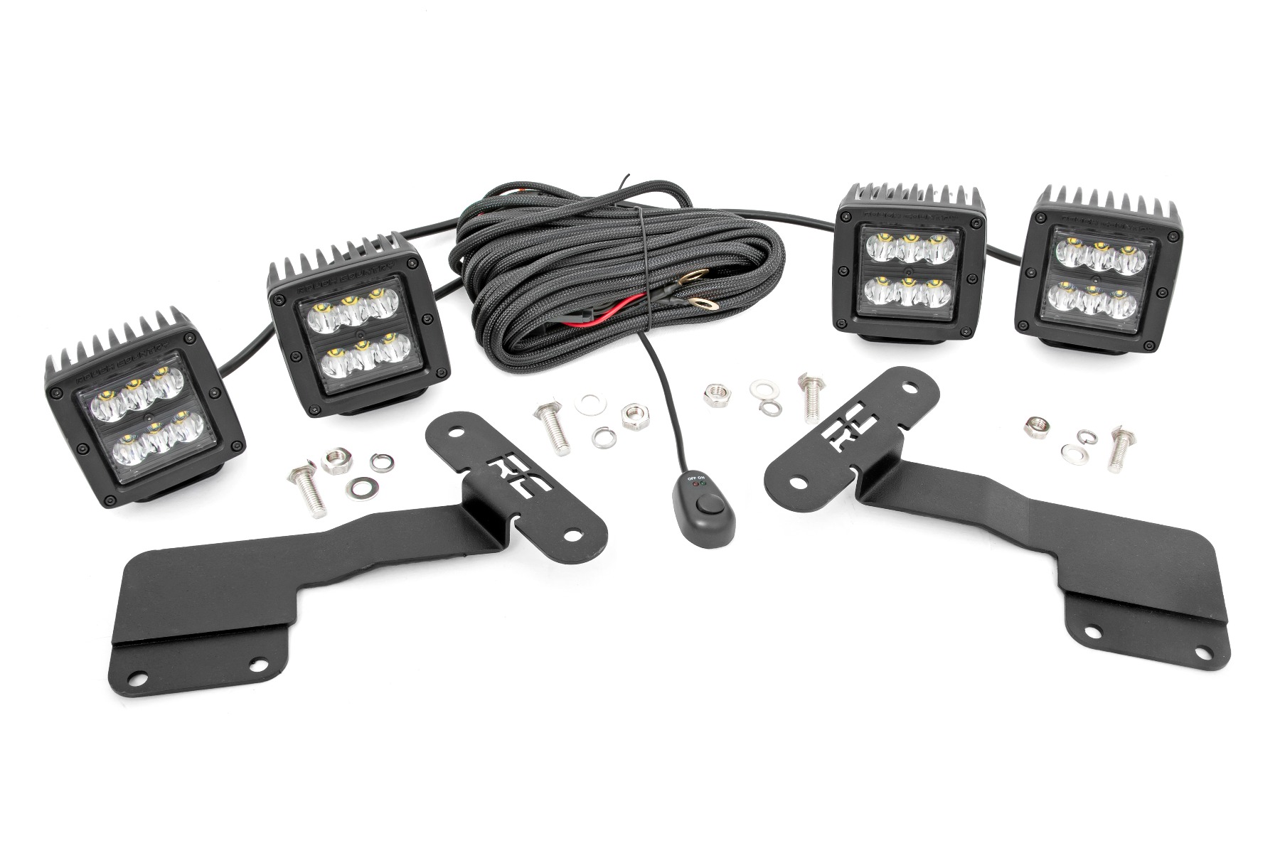 LED Light Kit | Ditch Mount | Dual 2" Black Pairs | Spot | Subaru Outback (15-19)