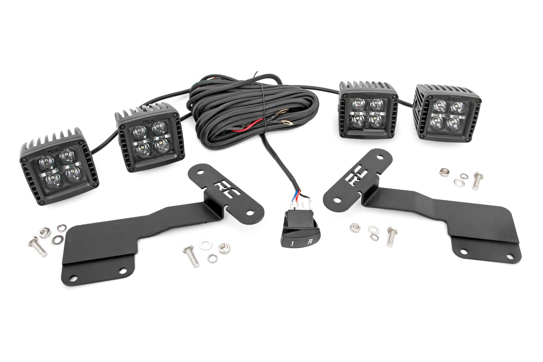 LED Light Kit | Ditch Mount | Dual 2" Black Pairs | Amber DRL | Subaru Outback (15-19)