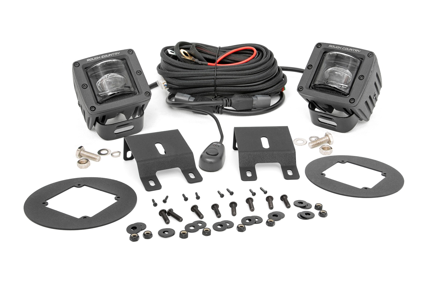 LED Light Kit | Fog Mount | 2" Black Pair | SAE | Subaru Outback (15-19)