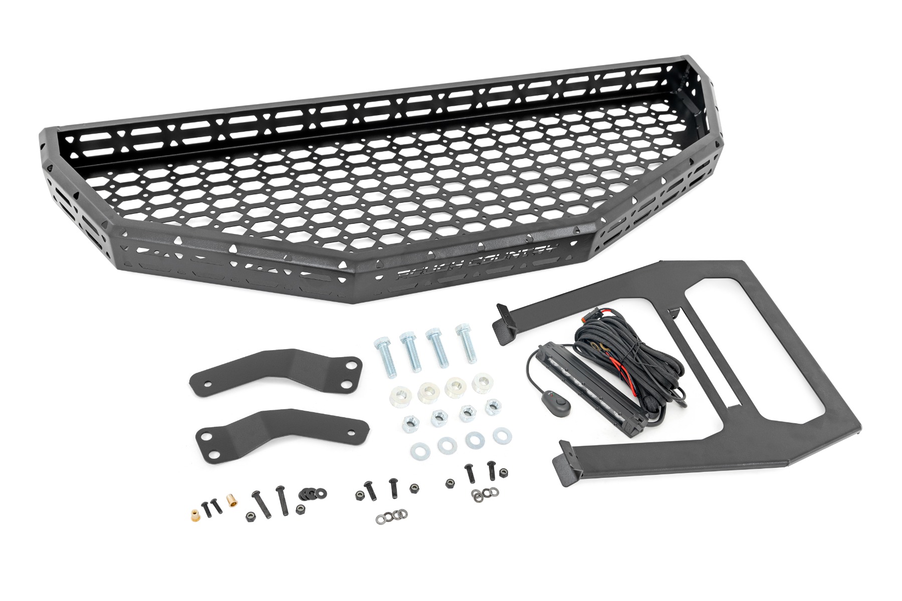 Front Cargo Rack | Black Series LED | 6" Light | Slime Line | Honda Pioneer (16-21)