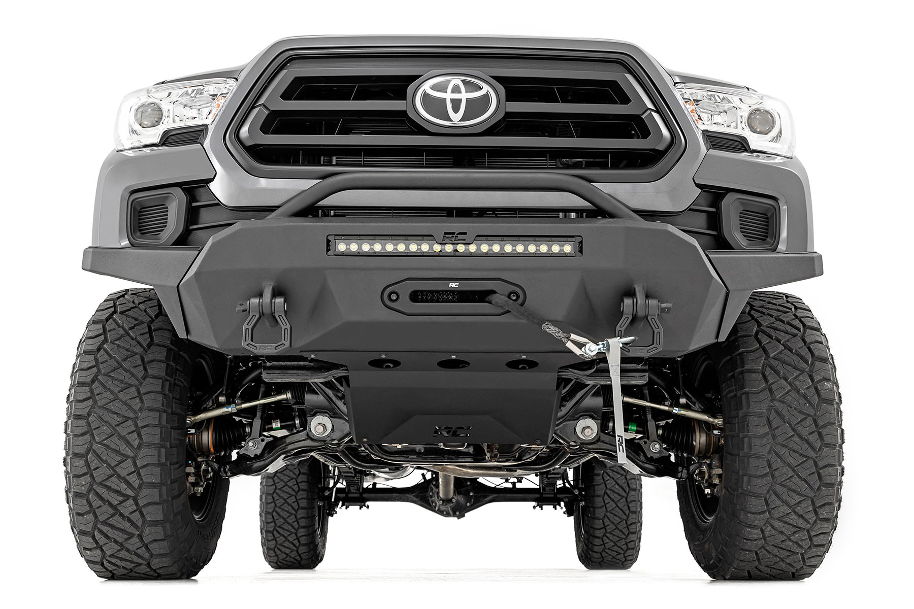 Front Bumper | Hybrid | 20" Blk LED | 9500-Lb Winch Syn | Toyota Tacoma (16-23)