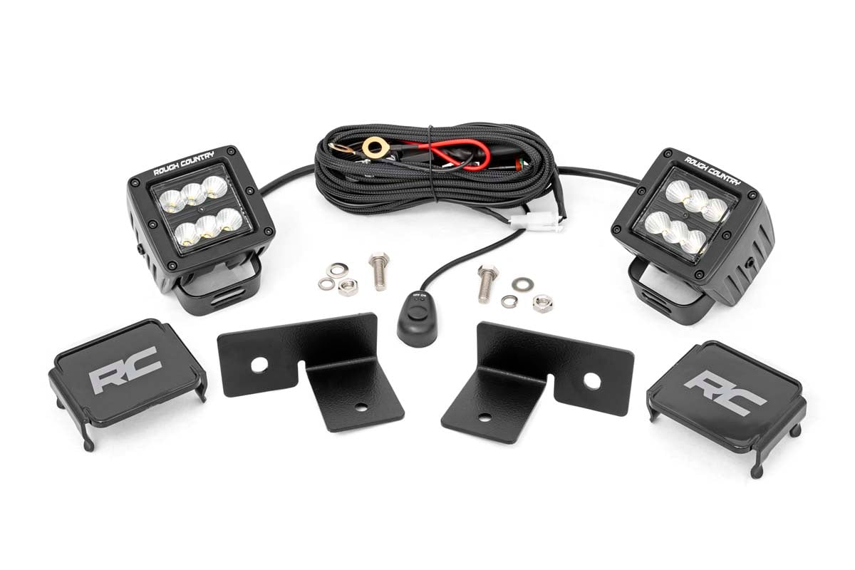 LED Light | Under Bed Mount | 2" Black Pair | Spot | Polaris General / General XP