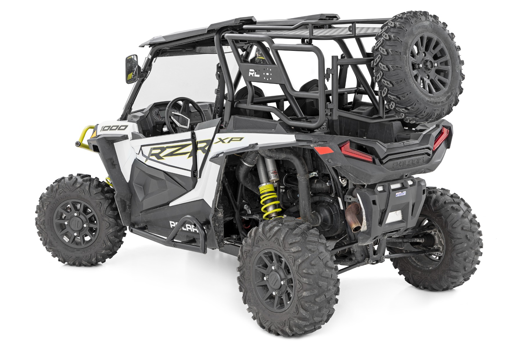 Tubular Rear Cargo Rack | Spare Tire Mount | Polaris RZR XP 1000 / RZR XP 4 1000 (14-22)