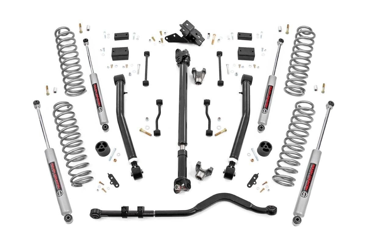 3.5 Inch Lift Kit | Adj Lower | FR D / S | Jeep Wrangler Unlimited 4WD (2024)