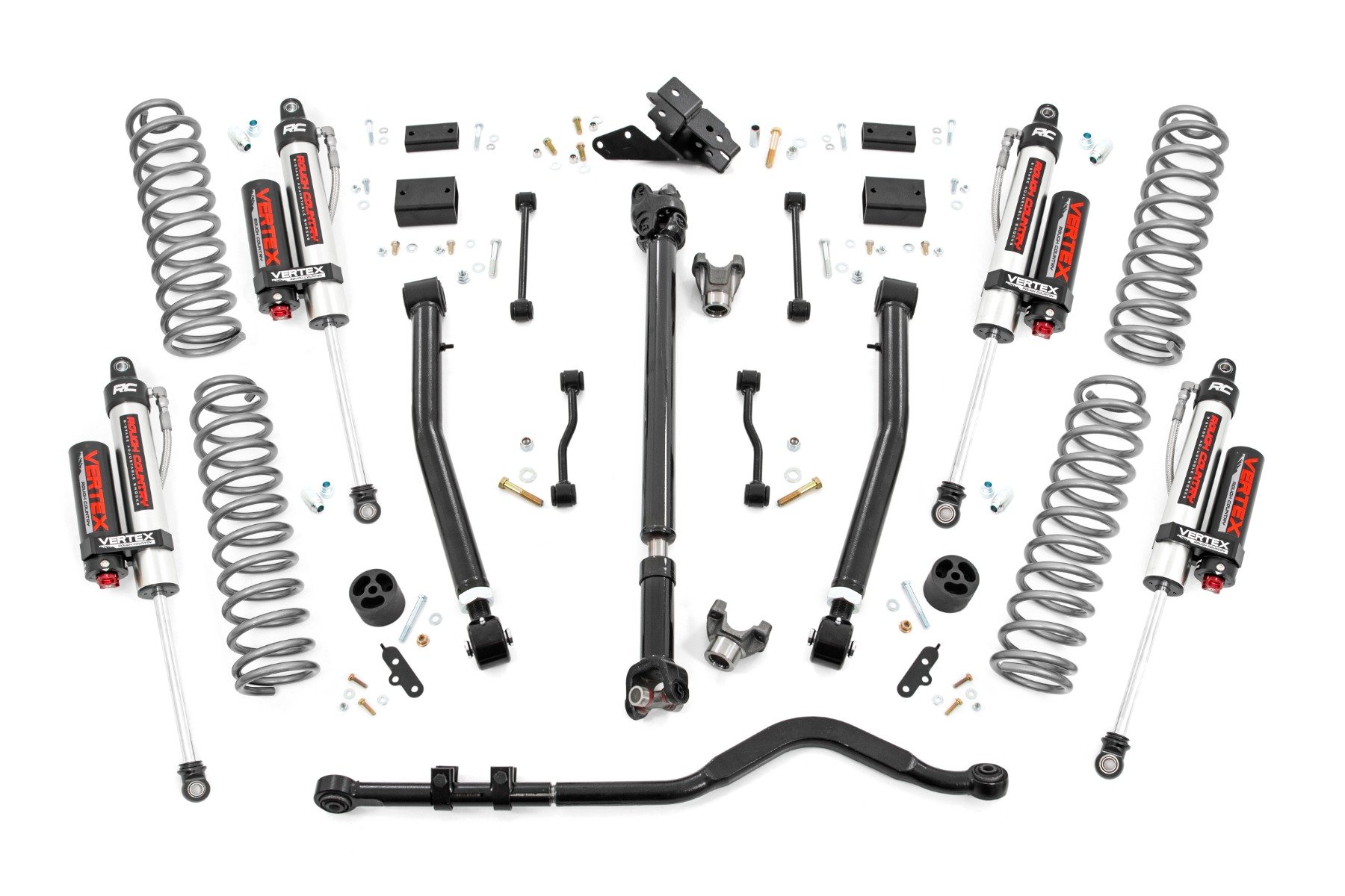 3.5 Inch Lift Kit | Adj Lower | FR D / S | Vertex | Jeep Wrangler Unlimited (2024)