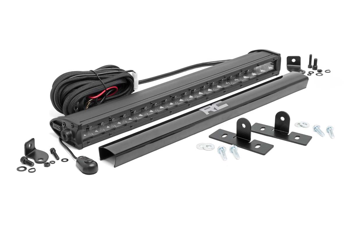 LED Light | Under Bed Mount | 20" Black Single Row | Mid Size | Polaris Ranger 500 / 570 (15-22)