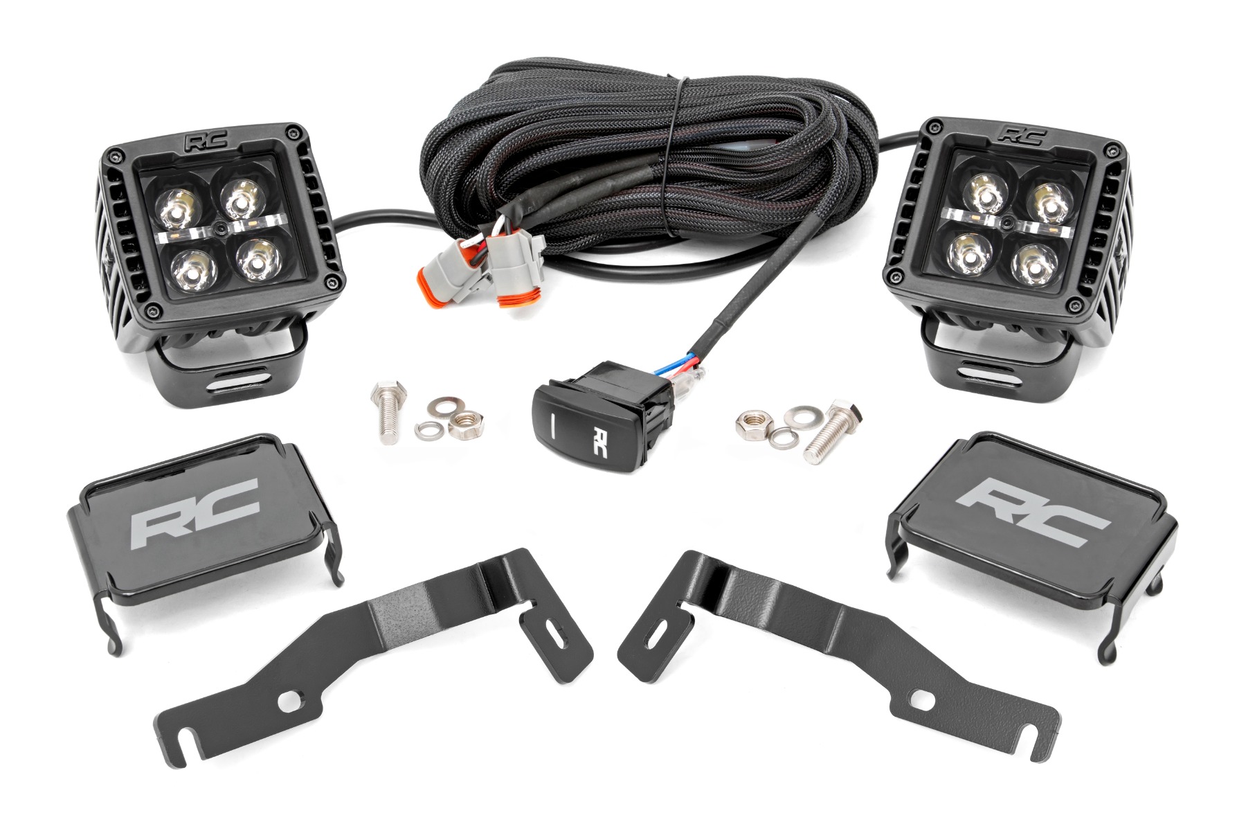 LED Light Kit | Ditch Mount | 2" Black Pair | Amber DRL | Toyota Tacoma (2024)