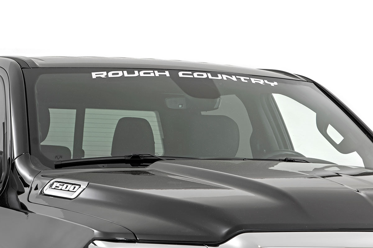 ROUGH COUNTRY WINDOW DECAL (35IN) BLANC