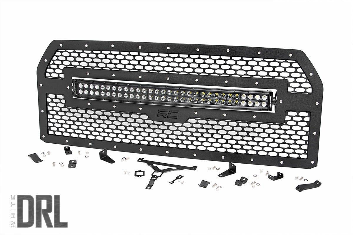 Mesh Grille | 30" Dual Row LED | Black Ser | Ford F-150 2WD / 4WD (2015-2017)