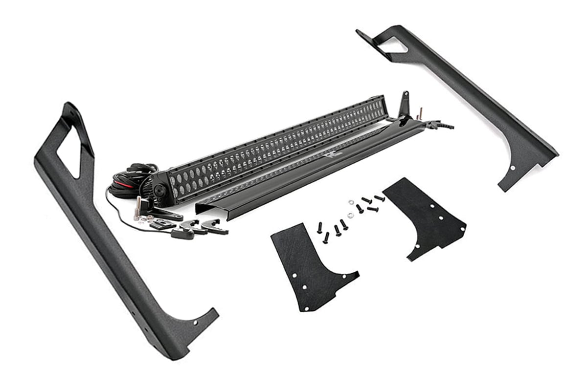 LED Light Kit | Windshield Mount | 50" Black Dual Row | Jeep Wrangler TJ (97-06)