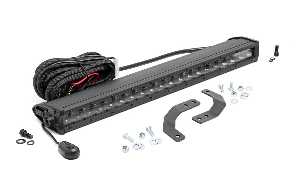 LED Light Kit | Under Bed Mount | 20" Black Single Row | Polaris Ranger XP 1000 