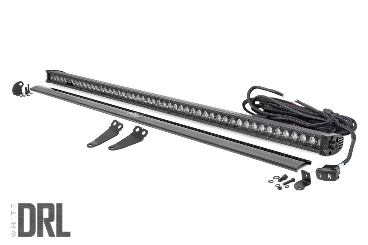 LED Light | Lower Windshield | 50" Black Single Row | White DRL | Polaris General / General XP