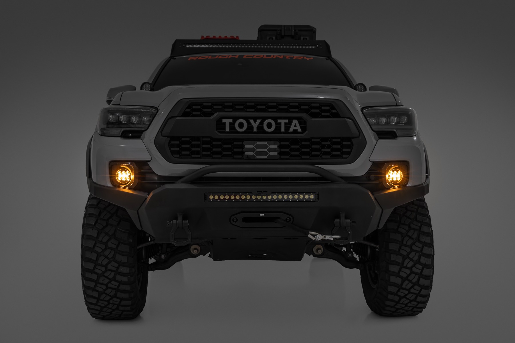 LED Fog Light Kit | 3.5 Inch Round Black Series | Amber DRL | Toyota Tacoma (16-23)