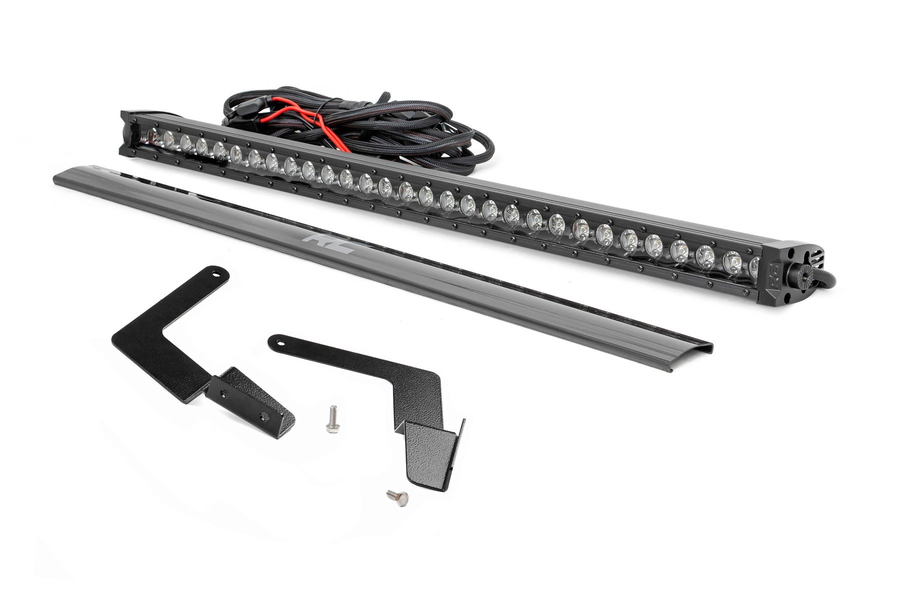 LED Light | Lower Grille Mnt | 30" Black Single Row | White DRL | Toyota Tacoma (16-23)