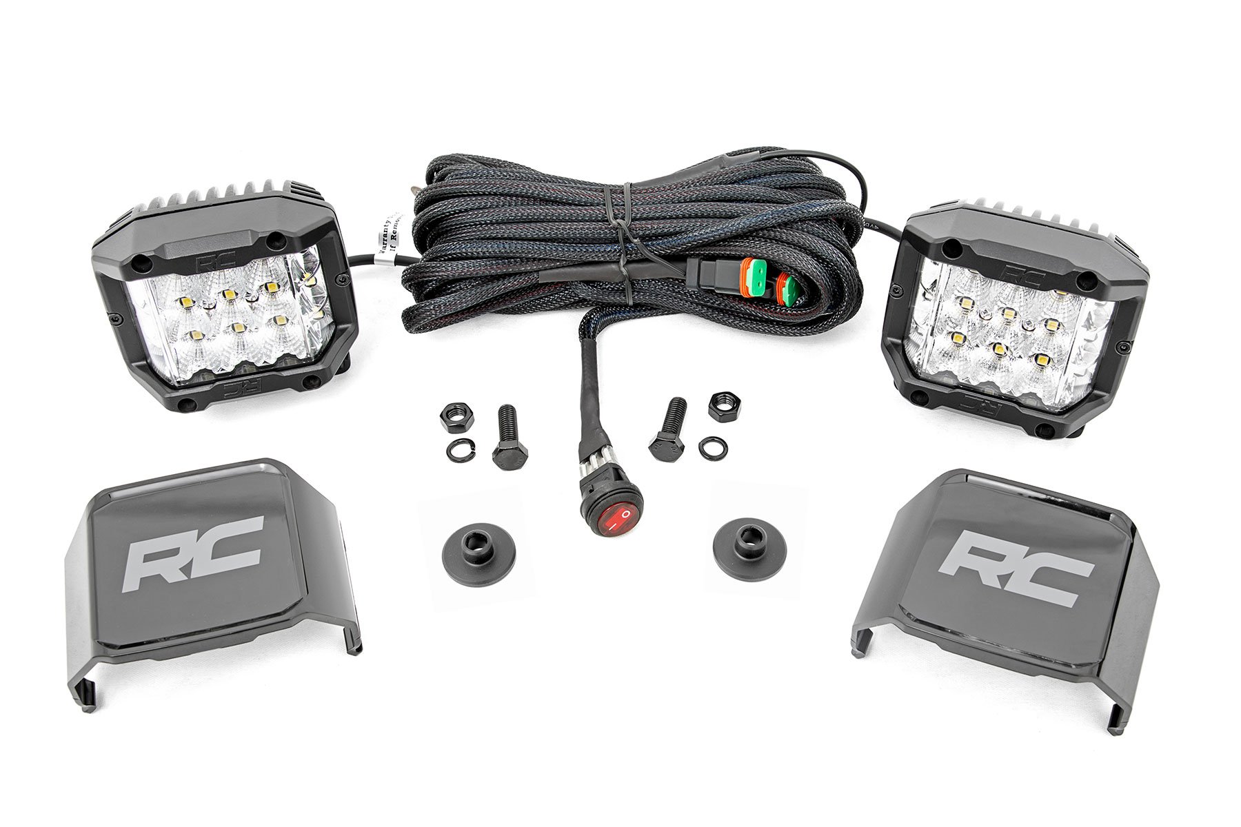 LED Light Kit | Ditch Mount |2" Chrome Pair | Wide | Ford Bronco 4WD (21-24)