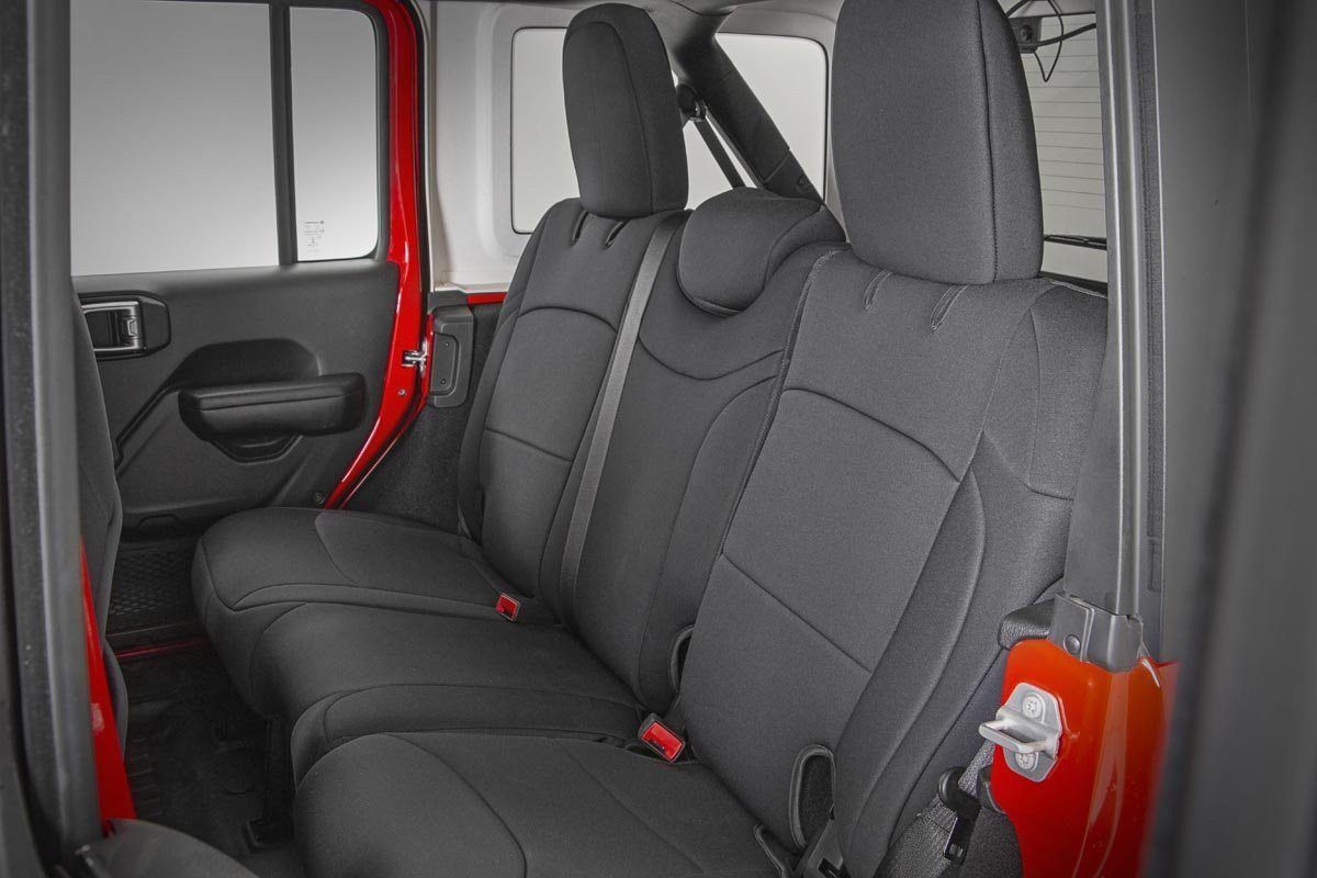 Seat Covers | Front and Rear w / Armrest | Jeep Wrangler Unlimited 4WD (18-24)