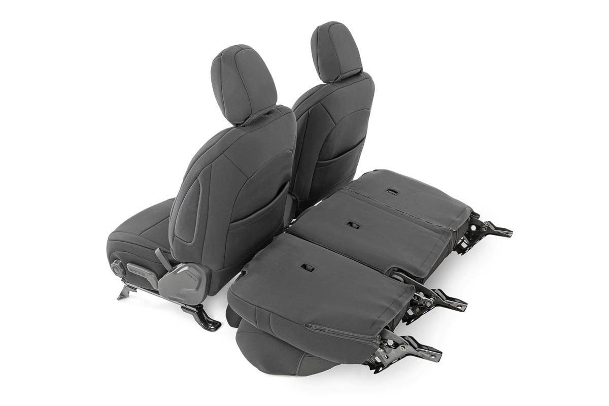 Seat Covers | Front and Rear w / Armrest | Jeep Wrangler Unlimited 4WD (18-24)