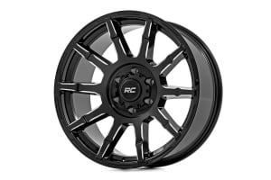 Rough Country 83 Series Wheel | One-Piece | Gloss Black | 20x9 | 8x170 | -12mm