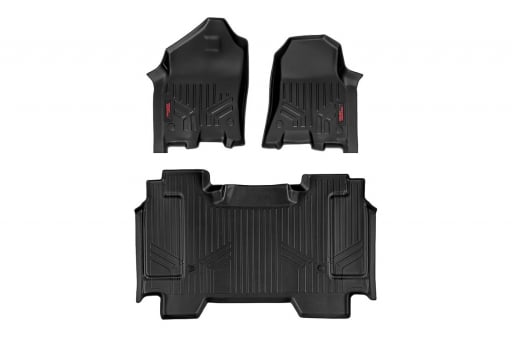Heavy Duty Fitted Floor Mat Set (Front/Rear) for 2019 Dodge Ram 1500 Pickups