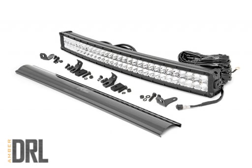 30 Inch Chrome Series LED Light Bar | Curved | Dual Row | Cool White DRL
