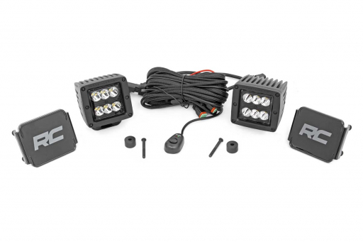 LED Light Kit | Cowl Mount | 2" Black Pair | Jeep Gladiator JT/Wrangler JL (18-24)