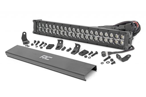 20 Inch Black Series LED Light Bar | Dual Row | Cool White DRL