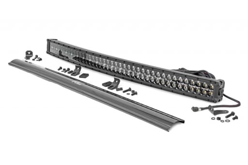 40-inch Curved Dual-Row Cree LED Light Bar with Cool White DRL [72940BLKDRL]