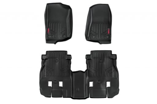 Heavy Duty Fitted Floor Mat Set (Front/Rear) for 2018 Jeep JL Wrangler Unlimited (4-door) [M-60112]
