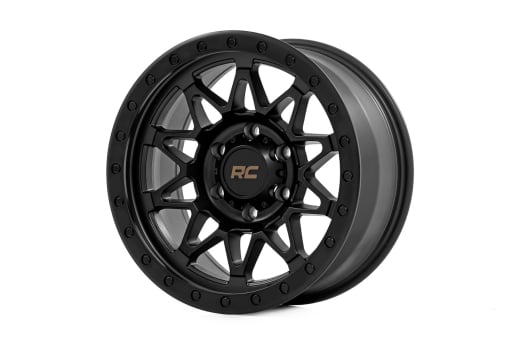 Rough Country 78 Series Wheel | Simulated Beadlock | Black | 18x9 | 6x135 | -12mm