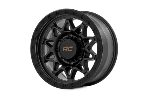 Rough Country 78 Series Wheel | Simulated Beadlock | Black | 18x9 | 8x170 | -12mm