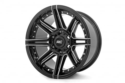 Rough Country 88 Series Wheel | One-Piece | Gloss Black | 17x8.5 | 6x5.5 | -12mm