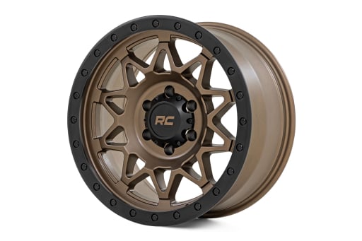 Rough Country 78 Series Wheel | Simulated Beadlock | Bronze/Black | 18x9 | 5x5 | -12mm